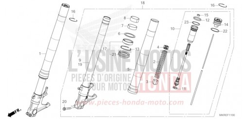 FORCELLA ANTERIORE (CBR1000ST) CBR1000STR di 2024